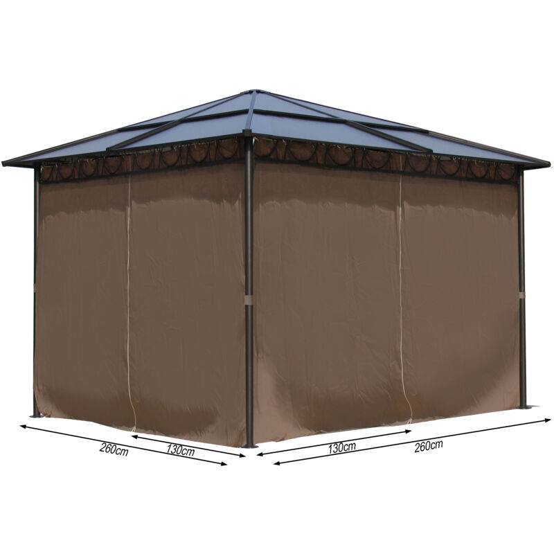 foto del prodotto quick star 4 pannelli laterali per padiglione hardtop 3x3m set di pareti laterali tende per la privacy