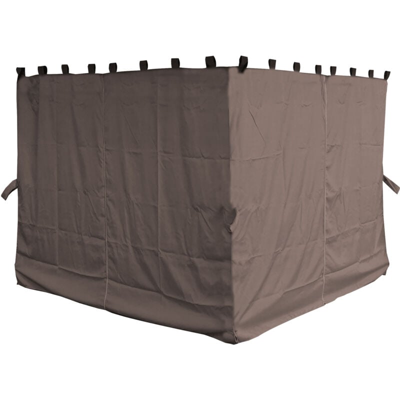 foto del prodotto quick star 4 seitenteile f r pavillon nizza 3x3m seitenwand taupe beigegrau ral 7006
