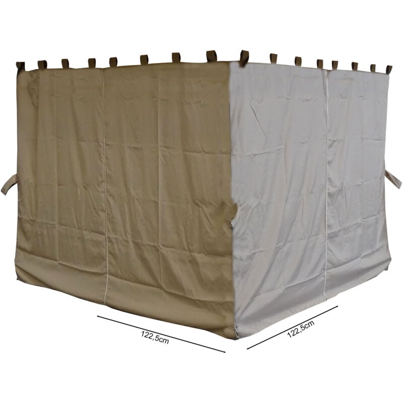 foto del prodotto quick-star - 4 seitenteile für pavillon paris 3x3m seitenwand sand