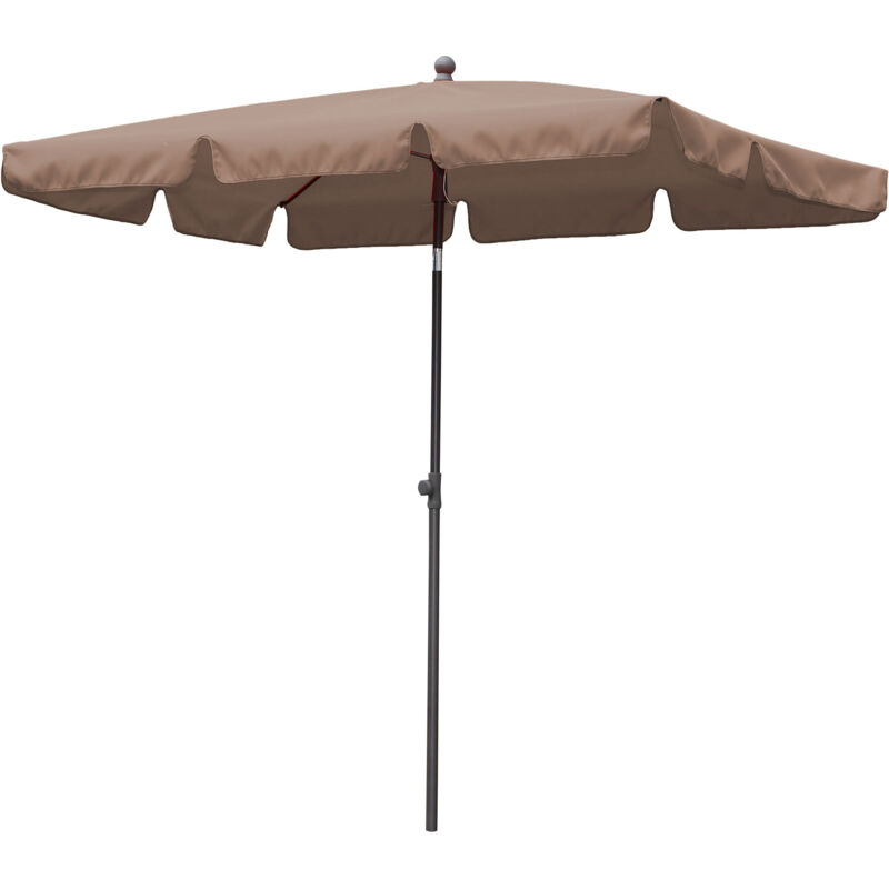 foto del prodotto quick star balkon sonnenschirm 200x125cm balkonschirm rechteckig knickbar taupe gartenschirm uv 50