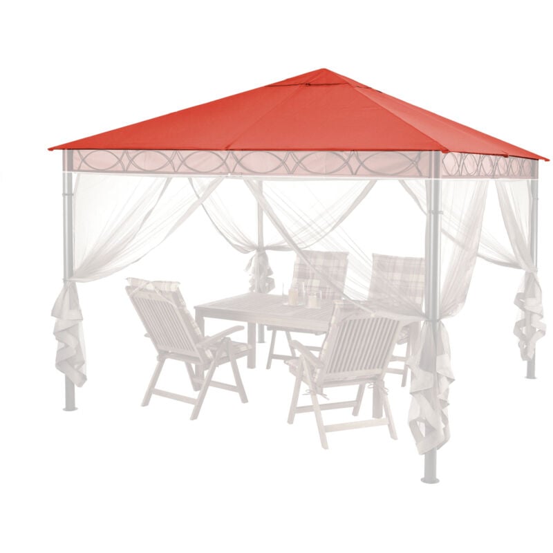 foto del prodotto quick star ersatzdach 3x3m stil pavillon rotorange ral 2001