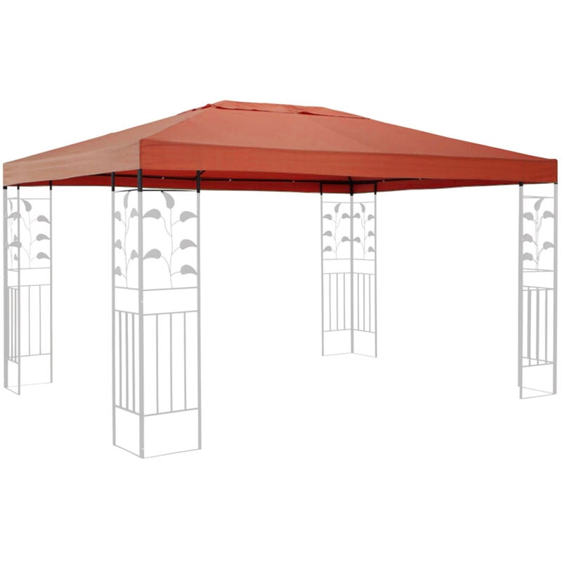 foto del prodotto quick-star - ersatzdach für blätter pavillon 3x4m pavillondach terra / rotorange ral 2001 ersatzbezug