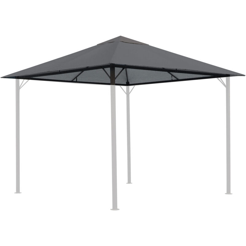foto del prodotto quick star ersatzdach f r garten pavillon 3x3m grau ral 7012 pavillondach ersatzbezug