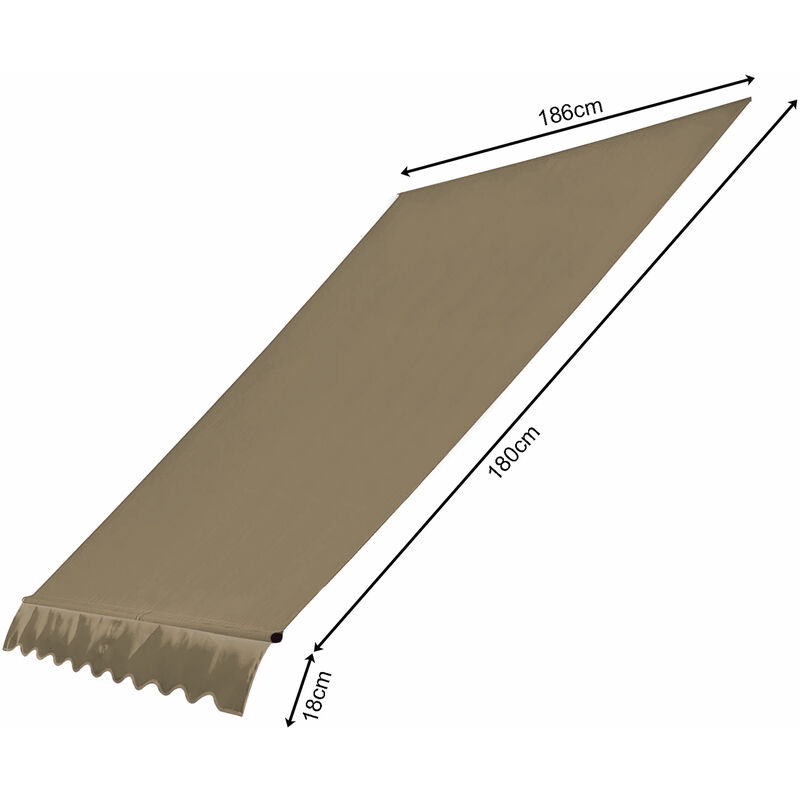 foto del prodotto quick star ersatzdach f r klemmmarkisen 200x130cm beige sonnensegel ersatzbezug