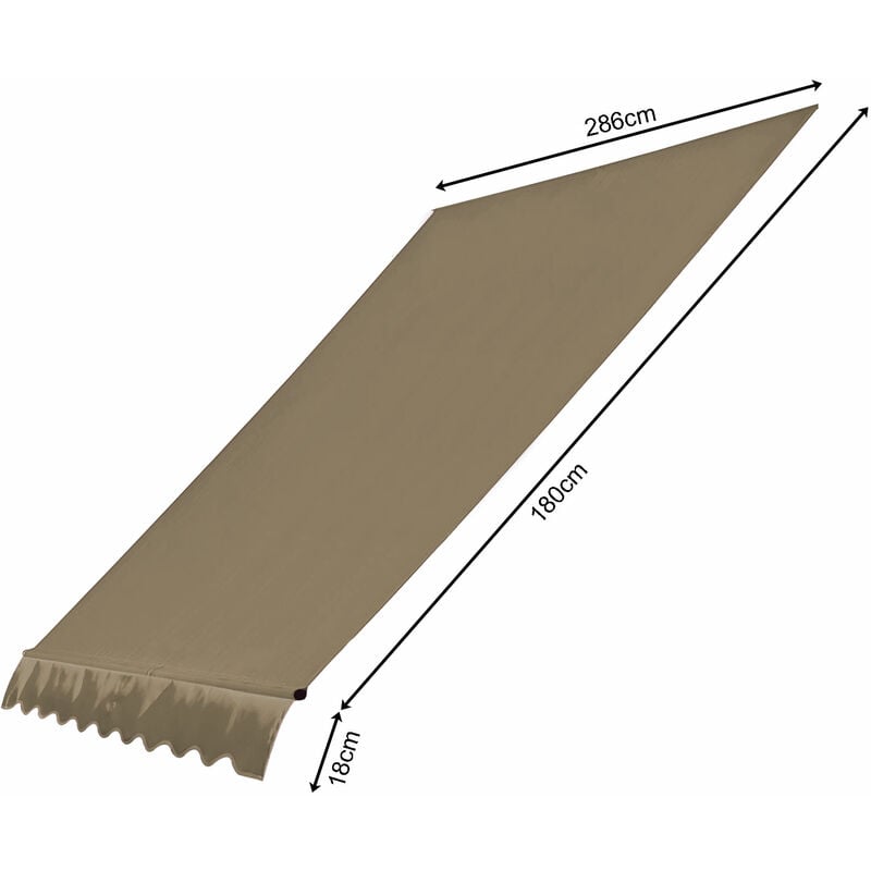 foto del prodotto quick star ersatzdach f r klemmmarkisen 300x130cm beige sonnensegel ersatzbezug