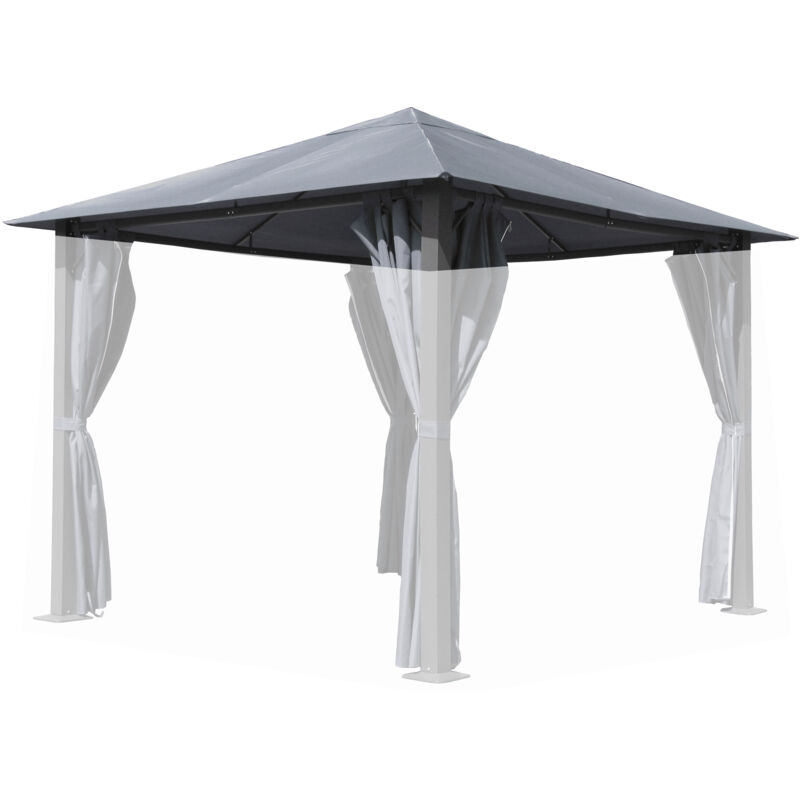 foto del prodotto quick star ersatzdach f r pavillon paris 3x3m pavillondach platingrau