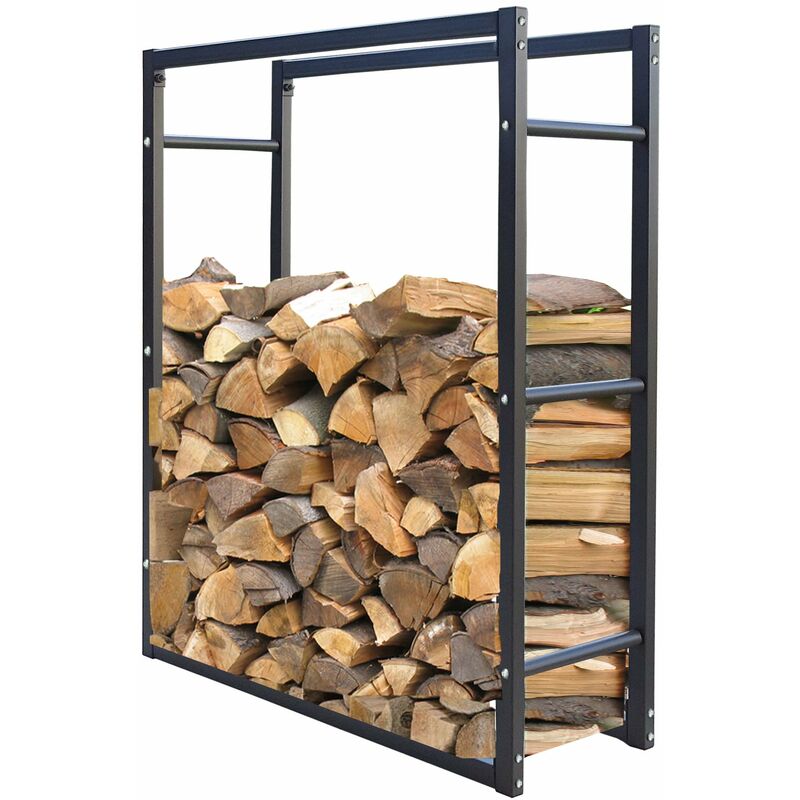foto del prodotto quick star metall kaminholzstand 90x25x90cm kaminholzlager metallregal stapelhilfe