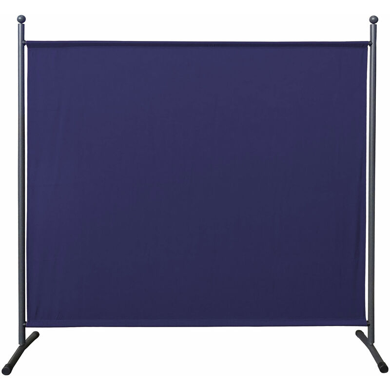 foto del prodotto quick-star - paravent 180 x 178 cm stoff raumteiler gro stellwand trennwand balkon sichtschutz blau