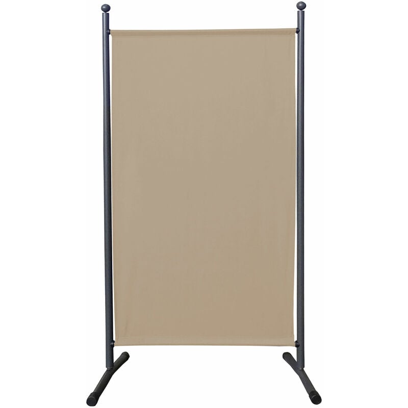 foto del prodotto quick star paravent 180 x 78 cm stoff raumteiler klein stellwand trennwand balkon sichtschutz sand