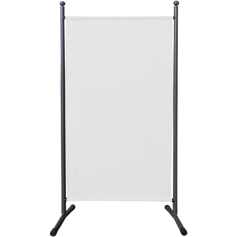 foto del prodotto quick star paravent 180 x 78 cm stoff raumteiler klein stellwand trennwand balkon sichtschutz wei 