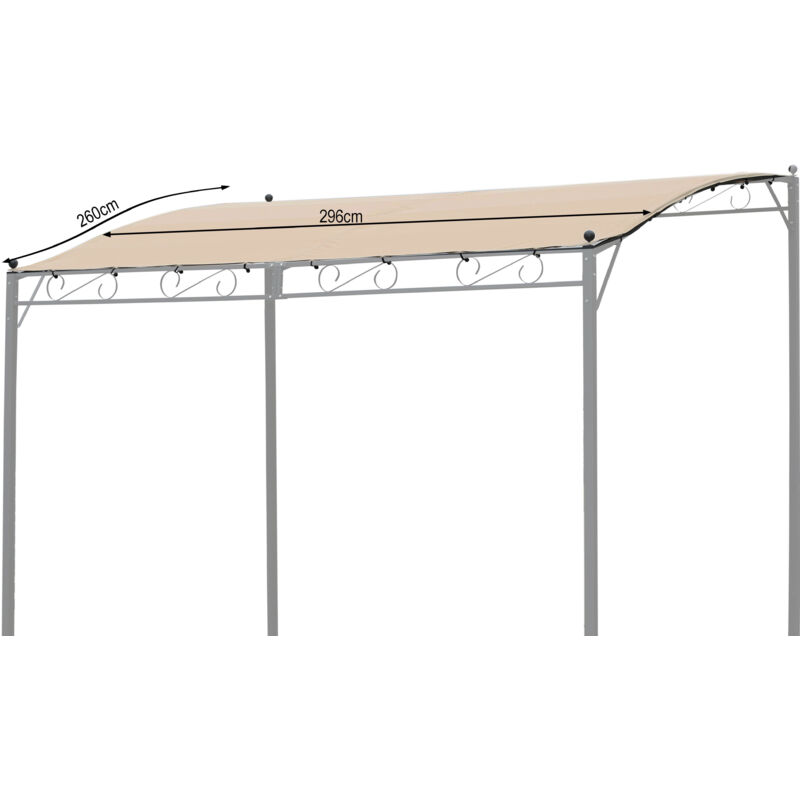 foto del prodotto quick star tetto di ricambio 250x300cm estensione pergola copertura del patio beige