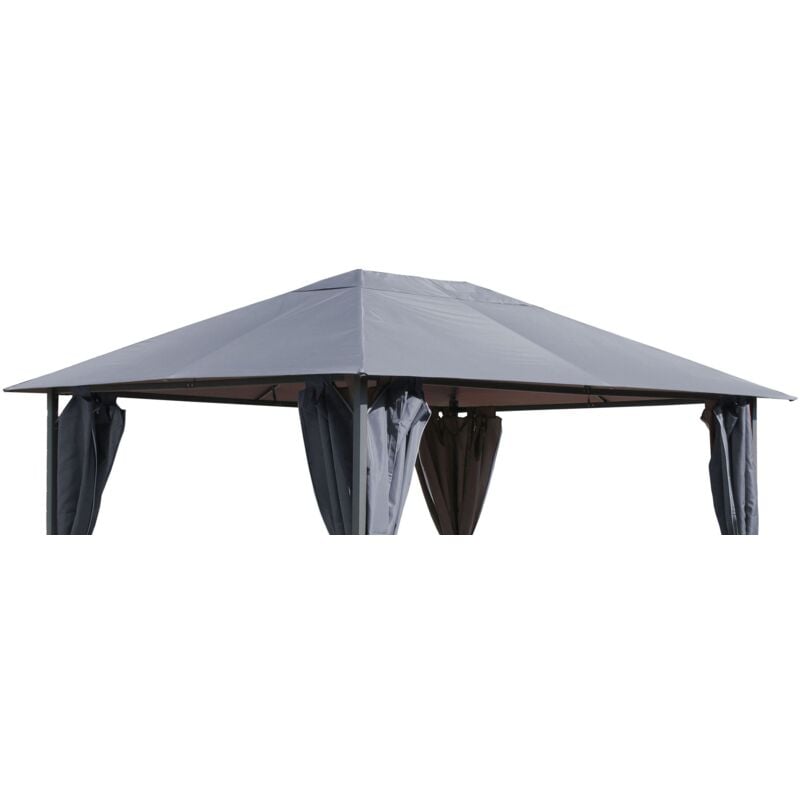 foto del prodotto quick star tetto di ricambio per gazebo da giardino 3x4m grigio