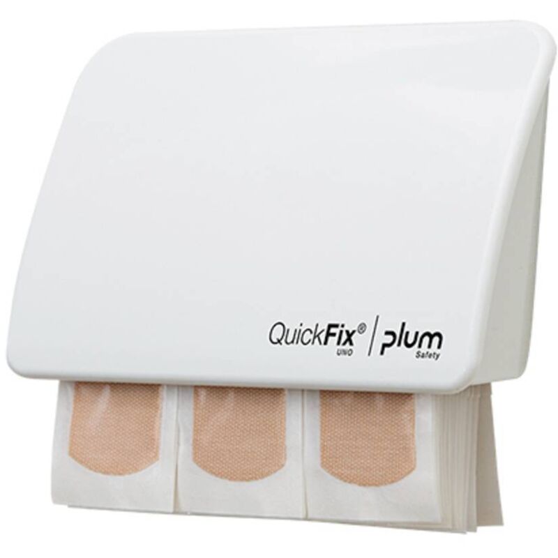 foto del prodotto quickfix 5532 dispenser cerotti l x a 130 mm x 55 mm con suppporto a parete plum