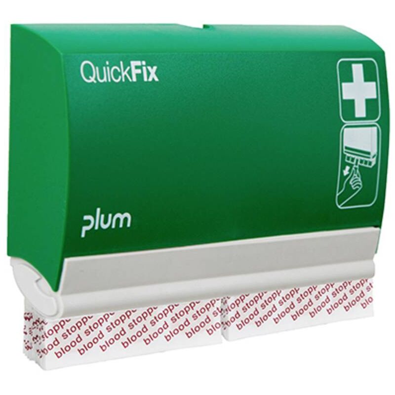 foto del prodotto quickfix blood stopper 5510 dispenser cerotti l x a x p 232 x 133 x 33 mm con suppporto a parete plum