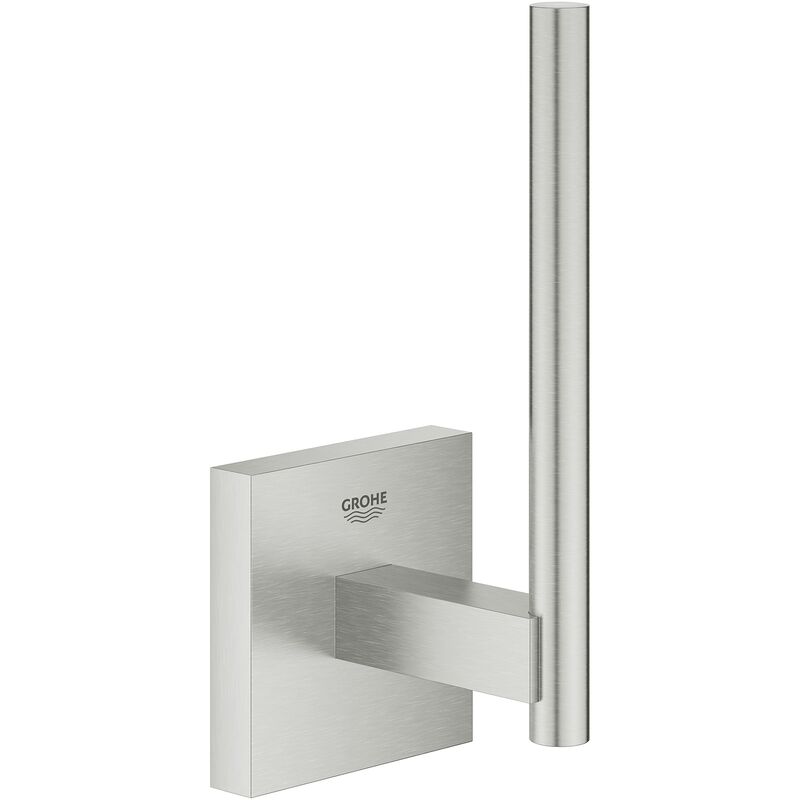 foto del prodotto quickfix start cube, porta rotolo di scorta, installazione con vite o con colla, super steel, 40979dc0 grohe