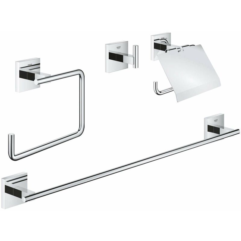 foto del prodotto quickfix start cube set di accessori da bagno 4 in 1, cromo 41115000 grohe