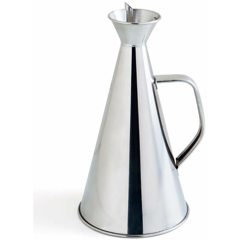 foto del prodotto quid renova quid 7694003 oliera anti sgocciolamento, in acciaio inox, da 75 cl, trasparente, 15 x 15 x 30 cm