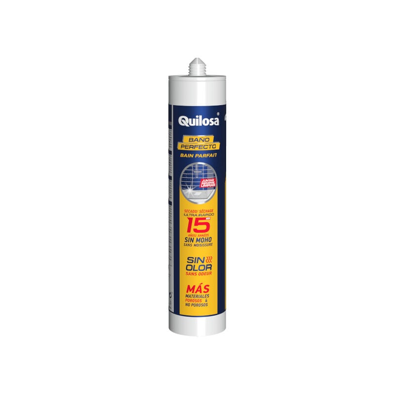 foto del prodotto quilosa mastic silicone sanitaire bain parfait transparent en cartouche de 280ml