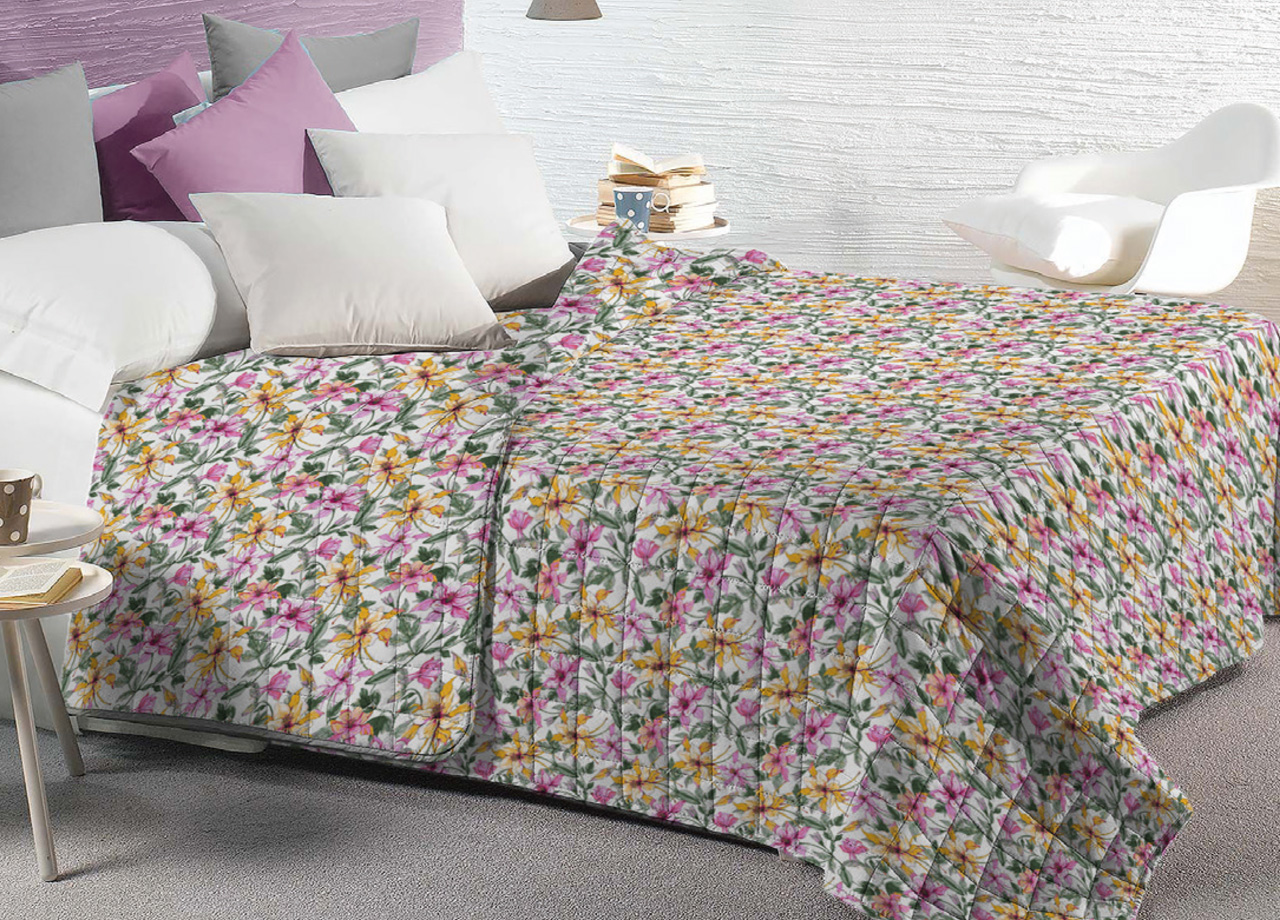 foto del prodotto quilt trapuntino piumino estivo 100gr mq microfibra bea varie fantasie matrimoniale dis.14