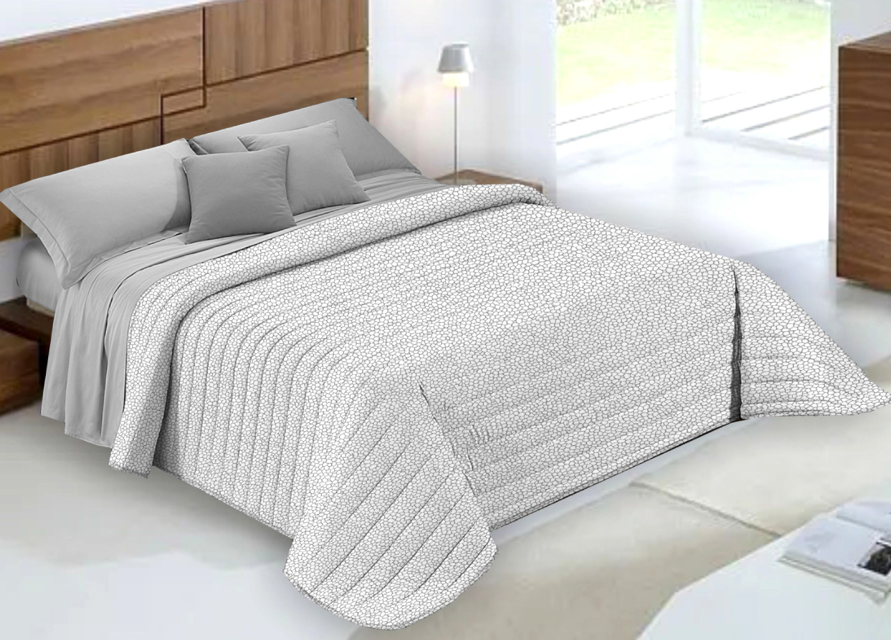 foto del prodotto quilt trapuntino piumino estivo 100gr mq microfibra diadema borbon matrimoniale grigio 2