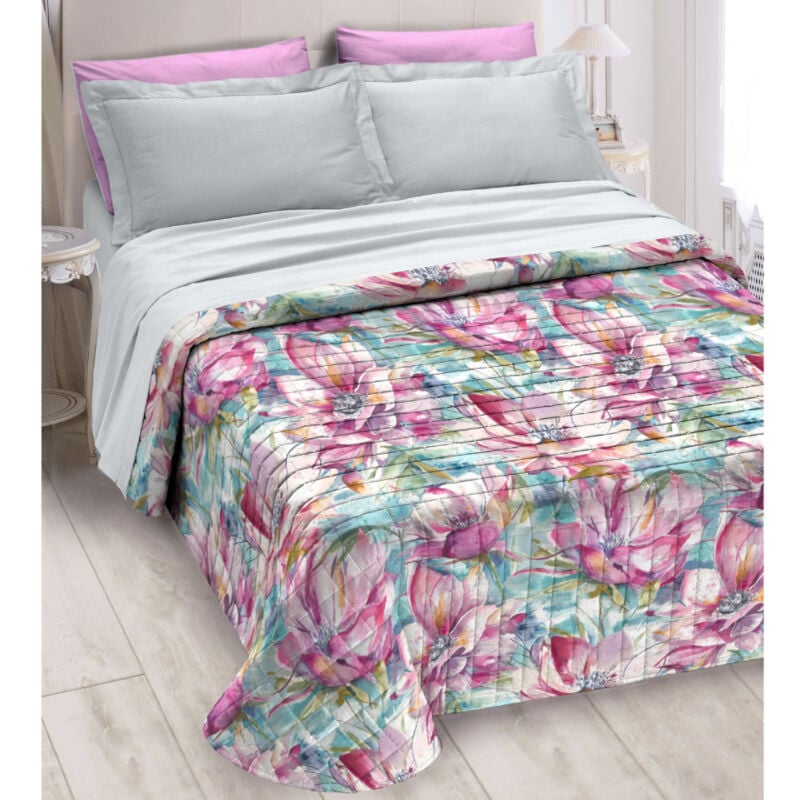 foto del prodotto quilt trapuntino piumino estivo digitale 100gr mq microfibra fiore d3