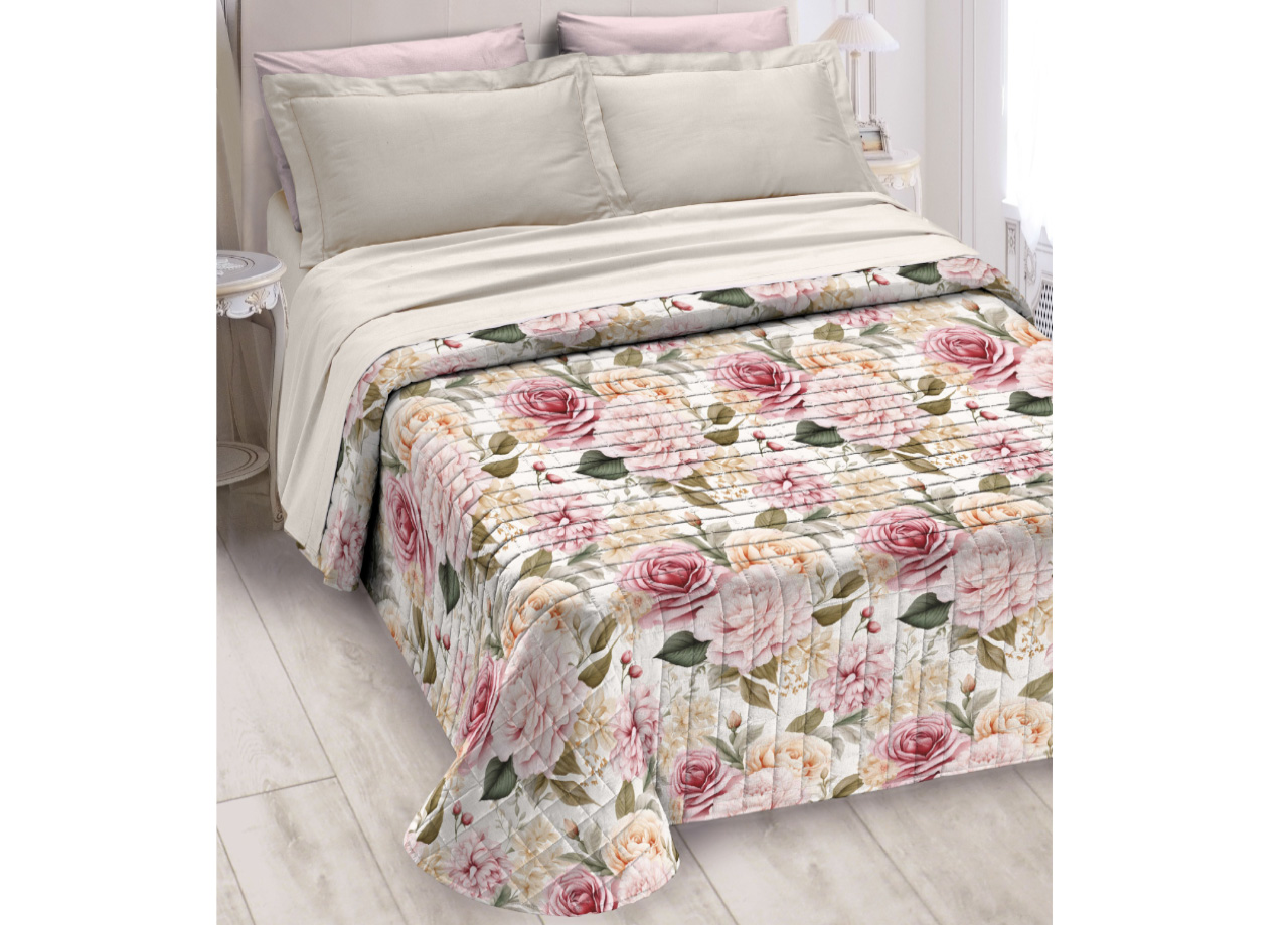 foto del prodotto quilt trapuntino piumino estivo digitale 100gr mq microfibra flower d1