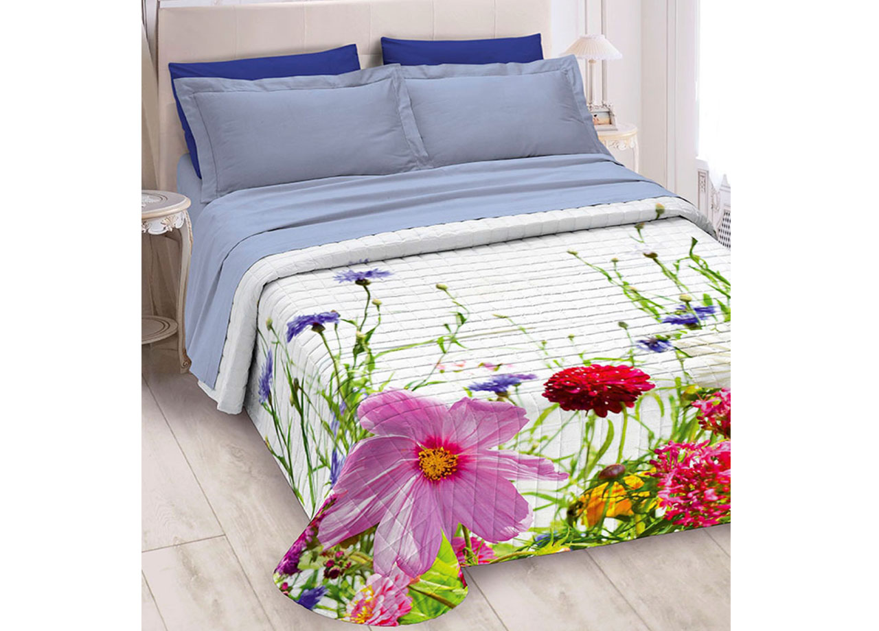 foto del prodotto quilt trapuntino piumino estivo digitale 100gr mq microfibra petali prato 2