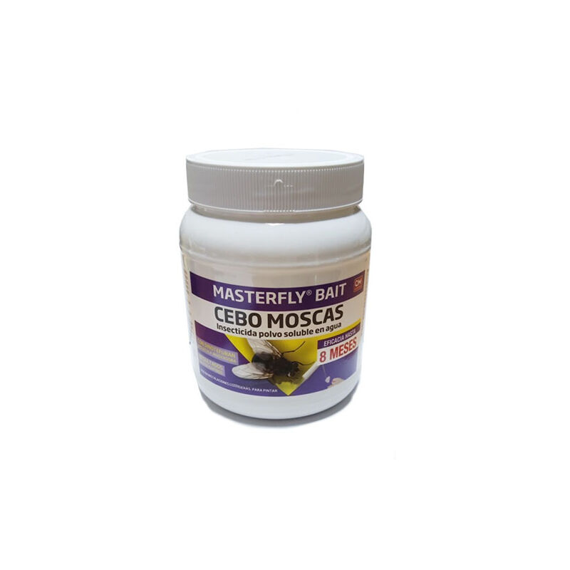foto del prodotto quimunsa qm masterfly bait cebo faccio insectica in soluble acqua, back 125 gr
