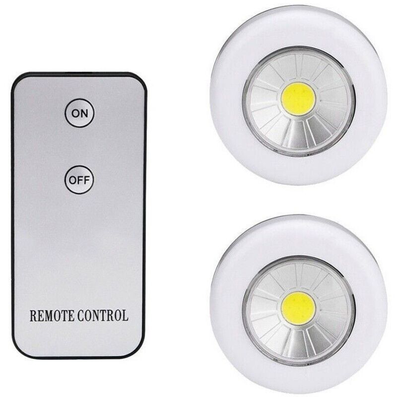 foto del prodotto r g 2 faretti cob controllo remoto punto luce a led lampada armadio con telecomando