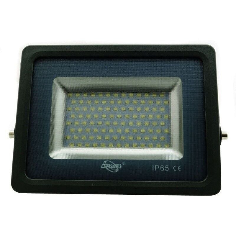 foto del prodotto r g faro led smd slim faretto esterno ip65 luce 6000k bianco freddo grigio 100w