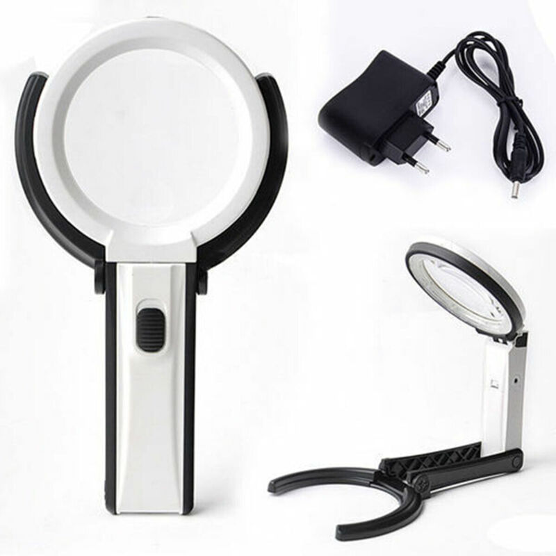 foto del prodotto r g lampada lente di ingrandimento da tavolo con luce 10 led portatile 90 mm a 25mm