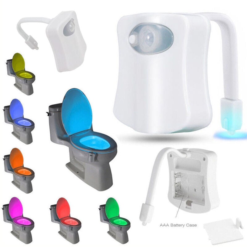 foto del prodotto r g luce bagno led per water gabinetto wc rgb universale con sensore crepuscolare