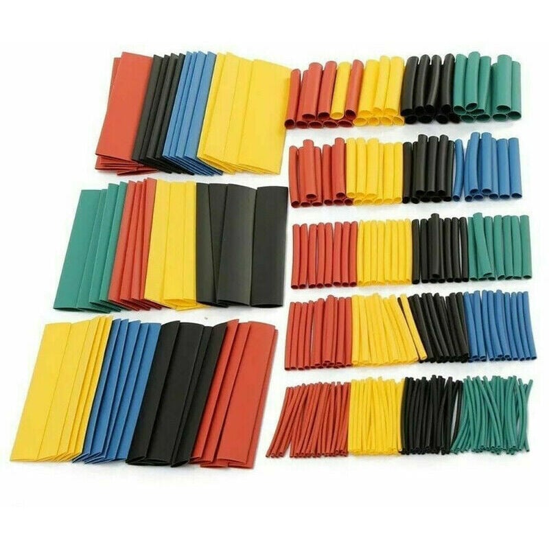 foto del prodotto r g set kit 120 pz guaine termorestringenti assortimento cavi cavo elettrico tubi