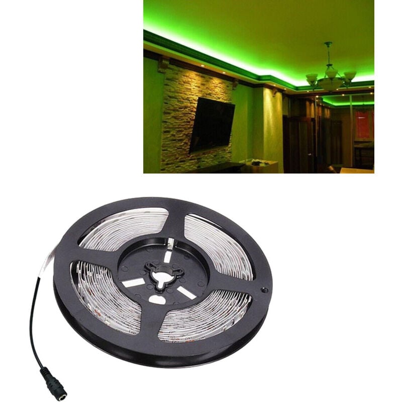 foto del prodotto r g striscia strip 300 led smd 5050 flessibile 5m adesiva luce verde ip65 14.4 w mt