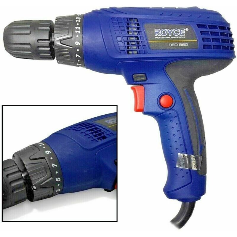 foto del prodotto r g trapano elettrico avvitatore autoserrante 560w watt 10mm 900rpm royce red 560