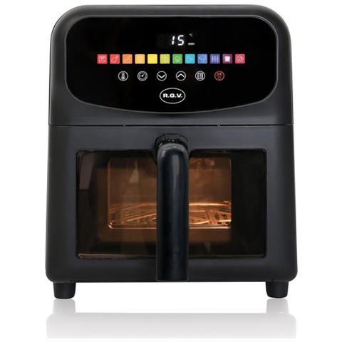 foto del prodotto r.g.v. friggitrice ad aria fry type 6 air window capacit 6 litri potenza 1700 watt colore nero