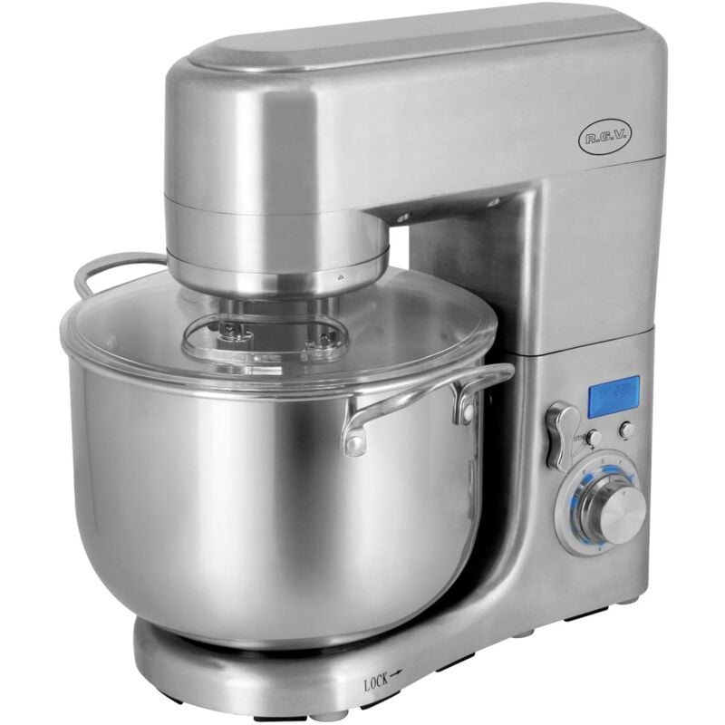 foto del prodotto r.g.v. rgv pastaprof pl10s impastatrice planetaria, capacit 10 litri, doppio gancio, ciotola in acciaio inossidabile, 1500 watt, 6 velocit 