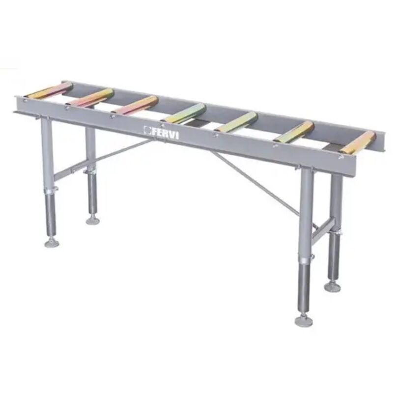 foto del prodotto r001 07 rulliera con altezza regolabile 200x45 cm fervi