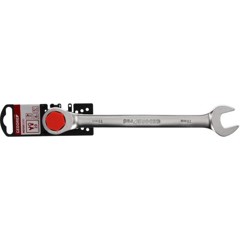 foto del prodotto r07100190 chiave a bocca a cricchetto sw19 mm 250 mm