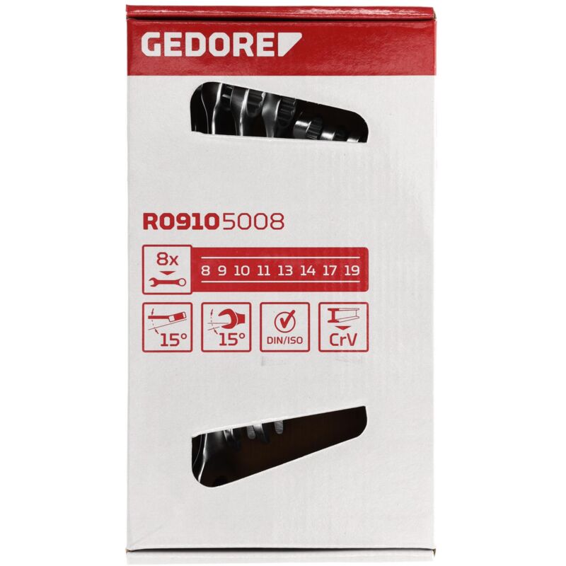 foto del prodotto r09105008 set di chiavi a bocca 9 19 mm 8 pezzi