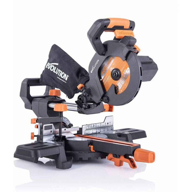 foto del prodotto r185sms 185 mm troncatrice scorrevole con capacit di taglio multi materiale 45 smusso, 50 bisello guida laser lama multiuso inclusa