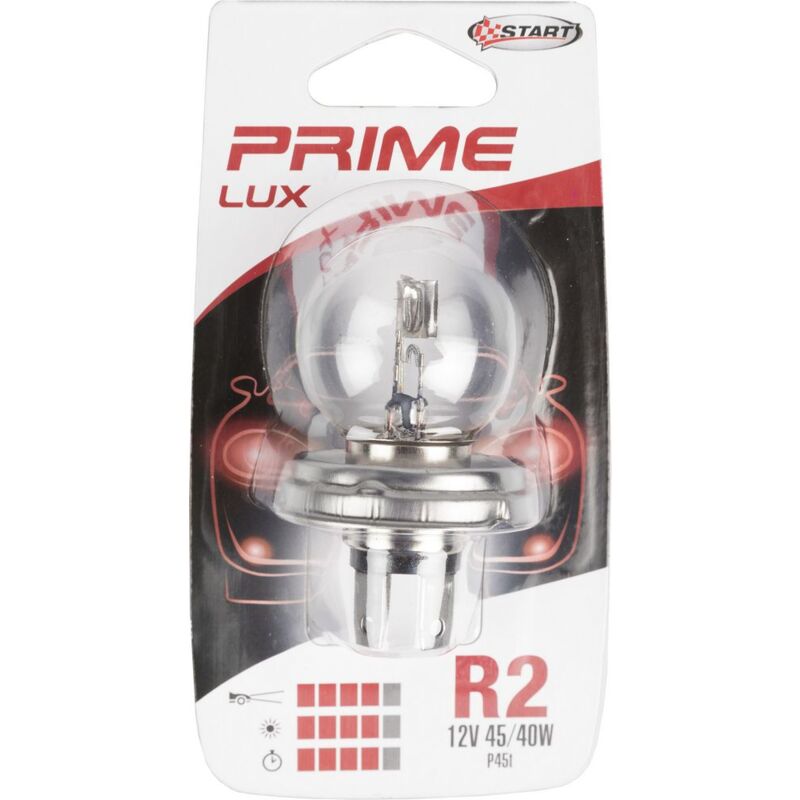 foto del prodotto r2 lampadina singola asimmetrica per luci auto 12v 45 40w p45t