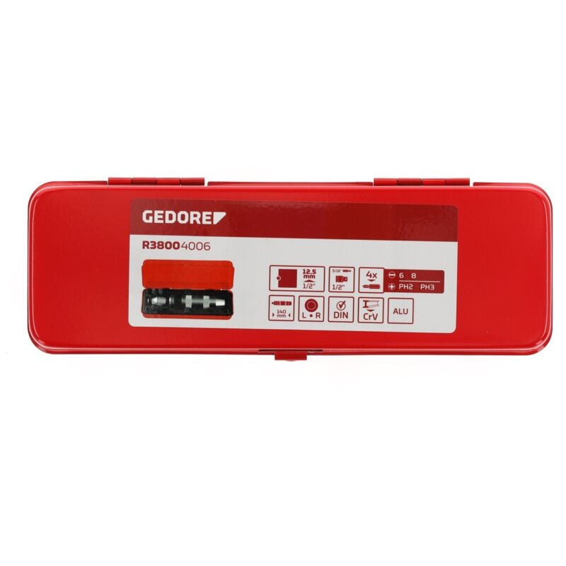 foto del prodotto r38004006 set di sbloccanti per viti 1 2 bit 6 pezzi