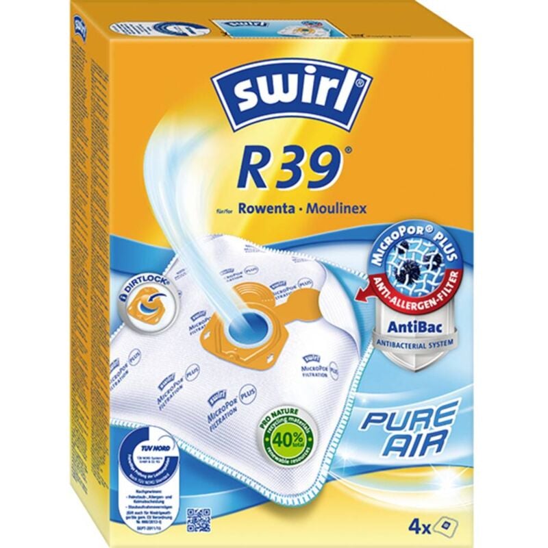 foto del prodotto r39 sacchetto aspirapolvere 4 pz. swirl