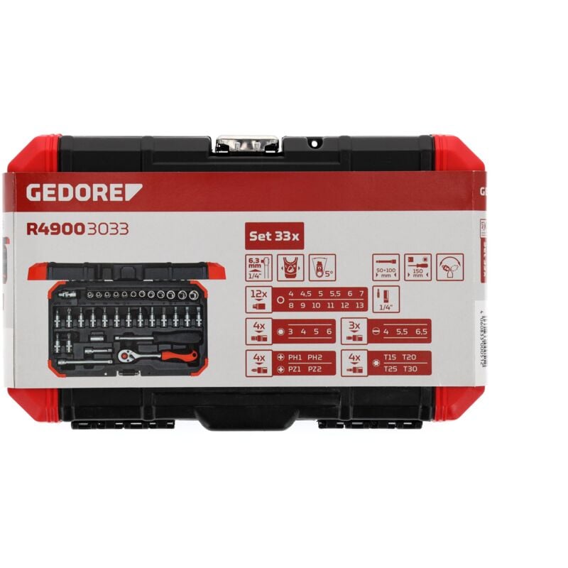 foto del prodotto r49003033 set di chiavi a bussola 1 4 4 13mm 33 pezzi