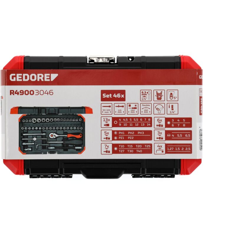 foto del prodotto r49003046 set di chiavi a bussola 1 4 4 14mm 46 pezzi