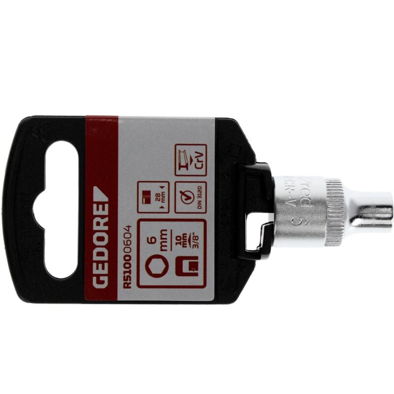 foto del prodotto r51000604 inserto per chiave a bussola 3 8 6 facce 6 mm lunghezza 28 mm