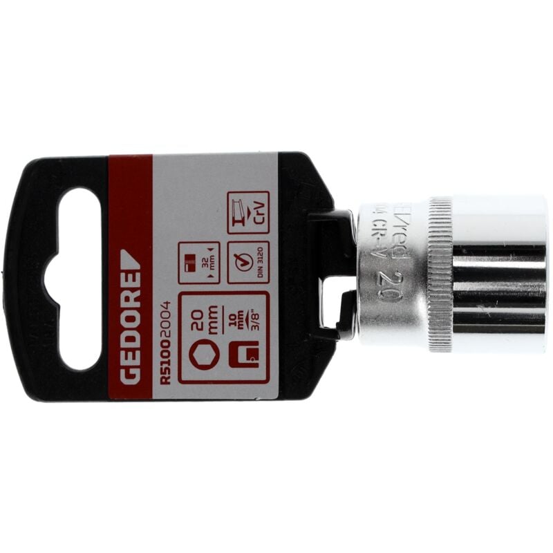 foto del prodotto r51002004 inserto per chiave a bussola 3 8 6 facce 20 mm lunghezza 32 mm