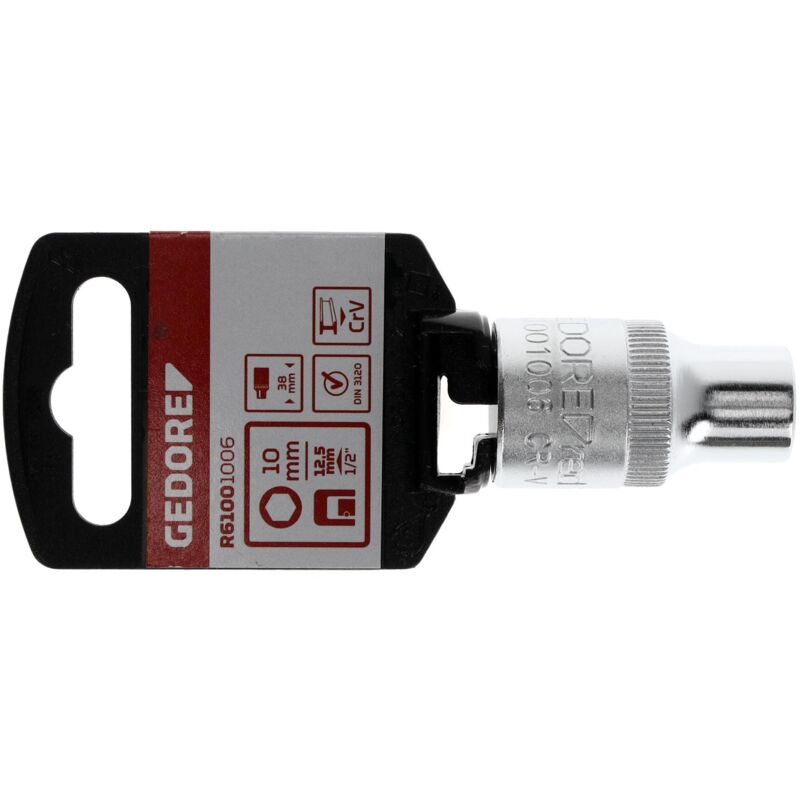 foto del prodotto r61001006 inserto per chiave a bussola 1 2 6 facce 10 mm lunghezza 38 mm