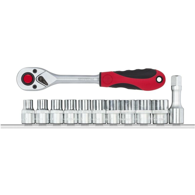 foto del prodotto r69008012 chiave a bussola cricchetto 1 2 6 facce striscia 12 pezzi